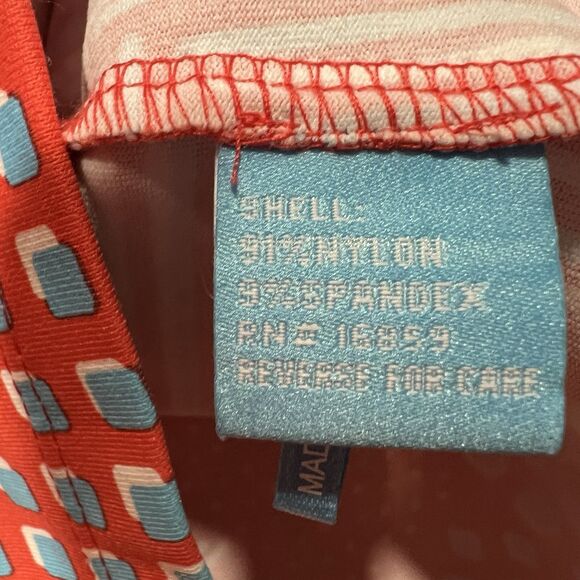 J.McLaughlin Women's M Catalina Cloth Dress - Red Blue Geometric Polka Dot Print - Picture 8 of 9